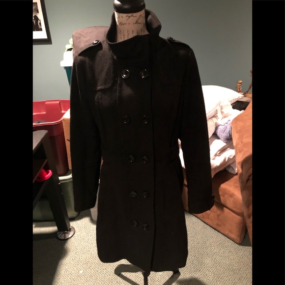 Divided Jackets & Blazers - HM Black button-down peacoat, size 12